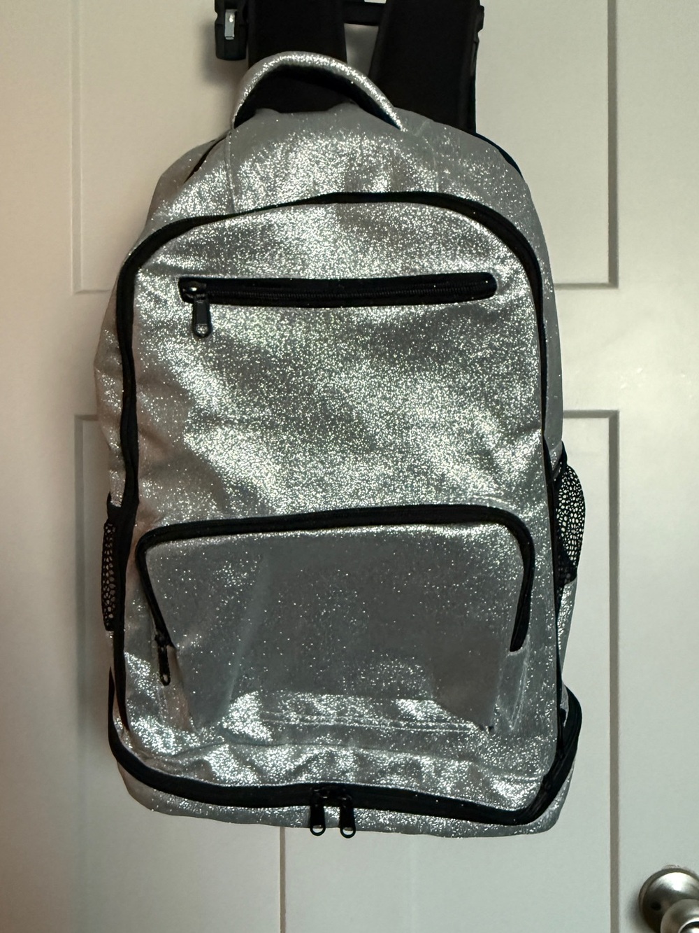 Cheer/Dance Silver Sparkle Backpack